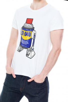 Футболка Trace of Space чоловіча біла "R2-D40"