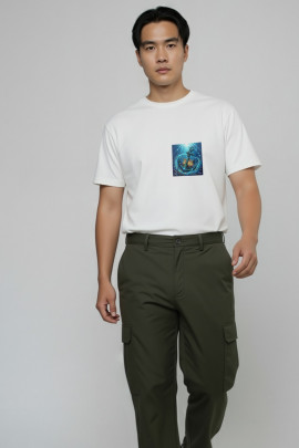 Футболка Akiba93 чоловіча біла з аніме принтом