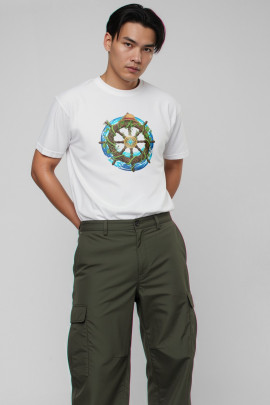 Футболка Akiba93 чоловіча біла з аніме принтом