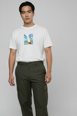 Футболка Akiba93 чоловіча біла з аніме принтом