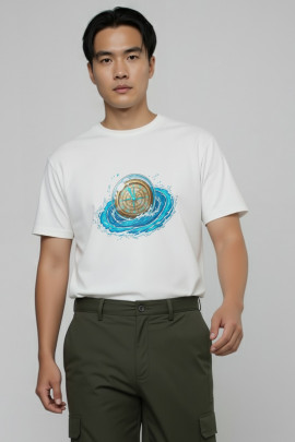 Футболка Akiba93 чоловіча біла з аніме принтом