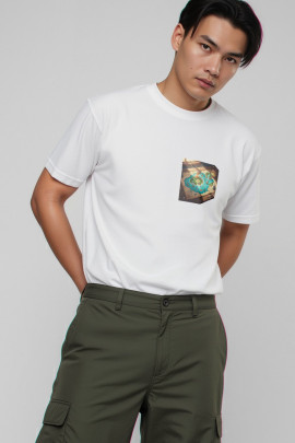 Футболка Akiba93 чоловіча біла з аніме принтом