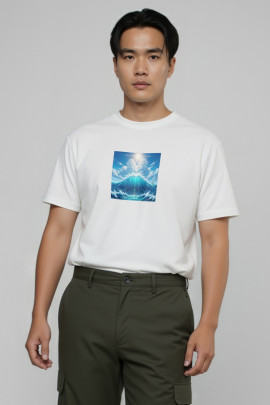 Футболка Akiba93 чоловіча біла з аніме принтом