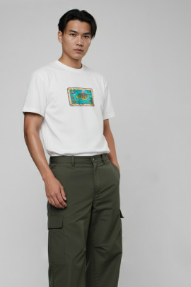 Футболка Akiba93 чоловіча біла з аніме принтом