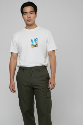 Футболка Akiba93 чоловіча біла з аніме принтом