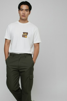 Футболка Akiba93 чоловіча біла з аніме принтом