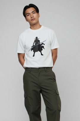 Футболка Akiba93 чоловіча біла з аніме принтом