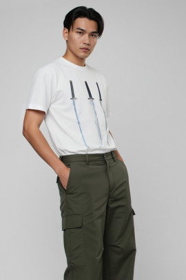 Футболка Akiba93 чоловіча біла з аніме принтом