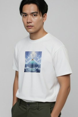 Футболка Akiba93 чоловіча біла з аніме принтом