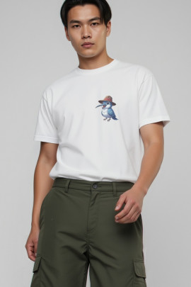 Футболка Akiba93 чоловіча біла з аніме принтом