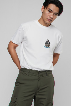 Футболка Akiba93 чоловіча біла з аніме принтом