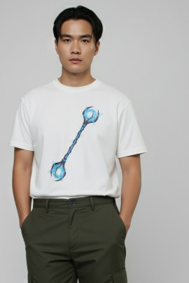 Футболка Akiba93 чоловіча біла з аніме принтом