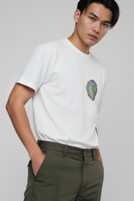 Футболка Akiba93 чоловіча біла з аніме принтом