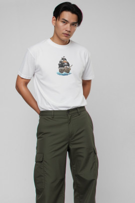 Футболка Akiba93 чоловіча біла з аніме принтом