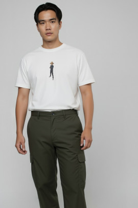 Футболка Akiba93 чоловіча біла з аніме принтом