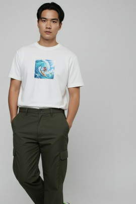 Футболка Akiba93 чоловіча біла з аніме принтом