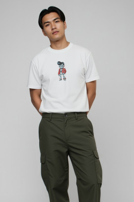 Футболка Akiba93 чоловіча біла з аніме принтом