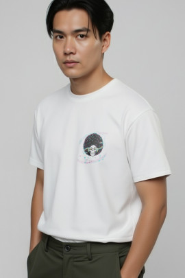 Футболка Akiba93 чоловіча біла з аніме принтом