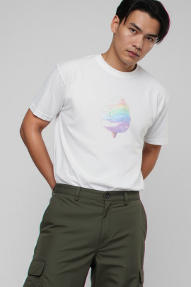 Футболка Akiba93 чоловіча біла з аніме принтом