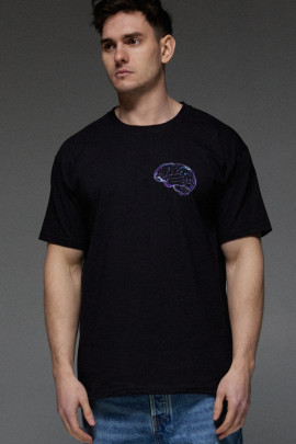 Футболка Aspirine чоловіча чорна " Brain"