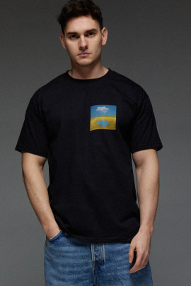 Футболка Aspirine чоловіча чорна патріотична