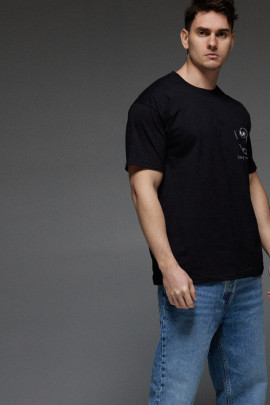 Футболка Aspirine чоловіча чорна  "Save with me"