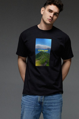 Футболка Aspirine чоловіча чорна патріотична "Ukraine"