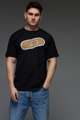 Футболка Aspirine чоловіча чорна  "I`m okay"