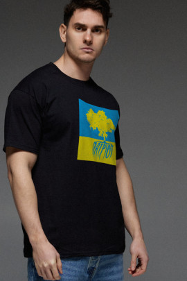 Футболка Aspirine чоловіча чорна патріотична  "Патріот"