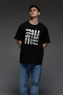 Футболка Aspirine  Oversize чоловіча чорна 