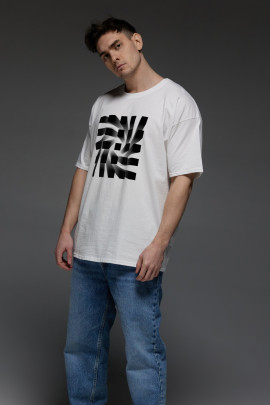 Футболка Aspirine  Oversize чоловіча біла 