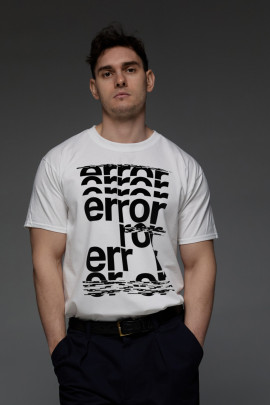 Футболка Aspirine чоловіча біла  "Error"