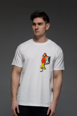 Футболка Aspirine чоловіча біла  "Лев"