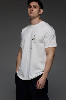 Футболка Aspirine чоловіча біла  "Панда"