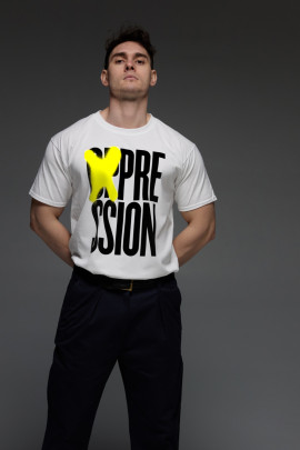 Футболка Aspirine чоловіча біла "Xpression"