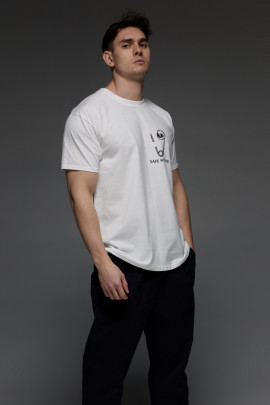 Футболка Aspirine чоловіча біла  "Safe with me"