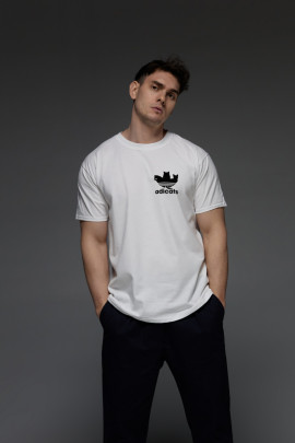 Футболка Aspirine чоловіча біла  "Adicats"