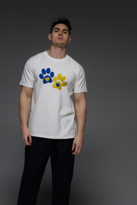 Футболка Aspirine чоловіча біла  патріотична