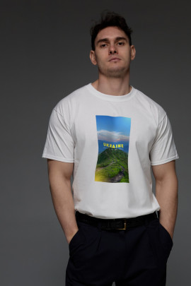 Футболка Aspirine чоловіча біла  патріотична "Ukraine"