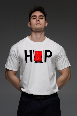 Футболка Aspirine чоловіча біла   "HIP/HOP"