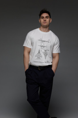 Футболка Aspirine чоловіча біла  "Головне в середені"