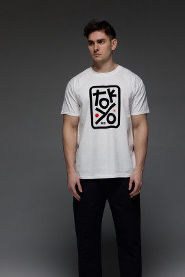 Футболка Aspirine чоловіча біла  Tokyo