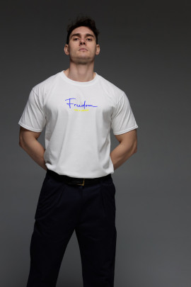 Футболка Aspirine чоловіча біла  "Freedom "