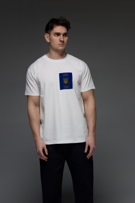 Футболка Aspirine чоловіча біла  "Слава Україні. Героям Слава"