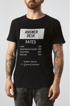 Футболка Ctrl+ "Answer desk rates..."