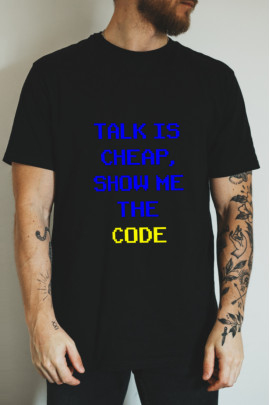 Футболка Ctrl+ "Talk is cheap, show me the code"