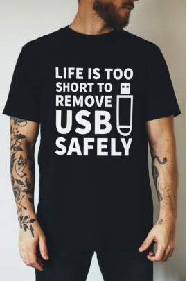 Футболка Ctrl+ "Life is too..."