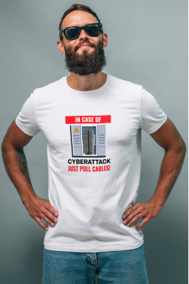 Футболка Ctrl+ чоловіча біла  "In case of..."