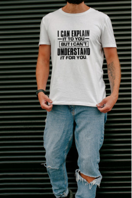 Футболка Ctrl+ чоловіча біла  "I can..."