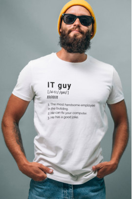 Футболка Ctrl+ чоловіча біла  "It guy..."